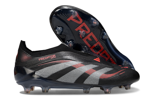 Predator Elite Laceless FG Black/Red