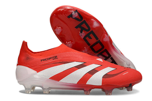 Predator Elite Laceless FG Red/White